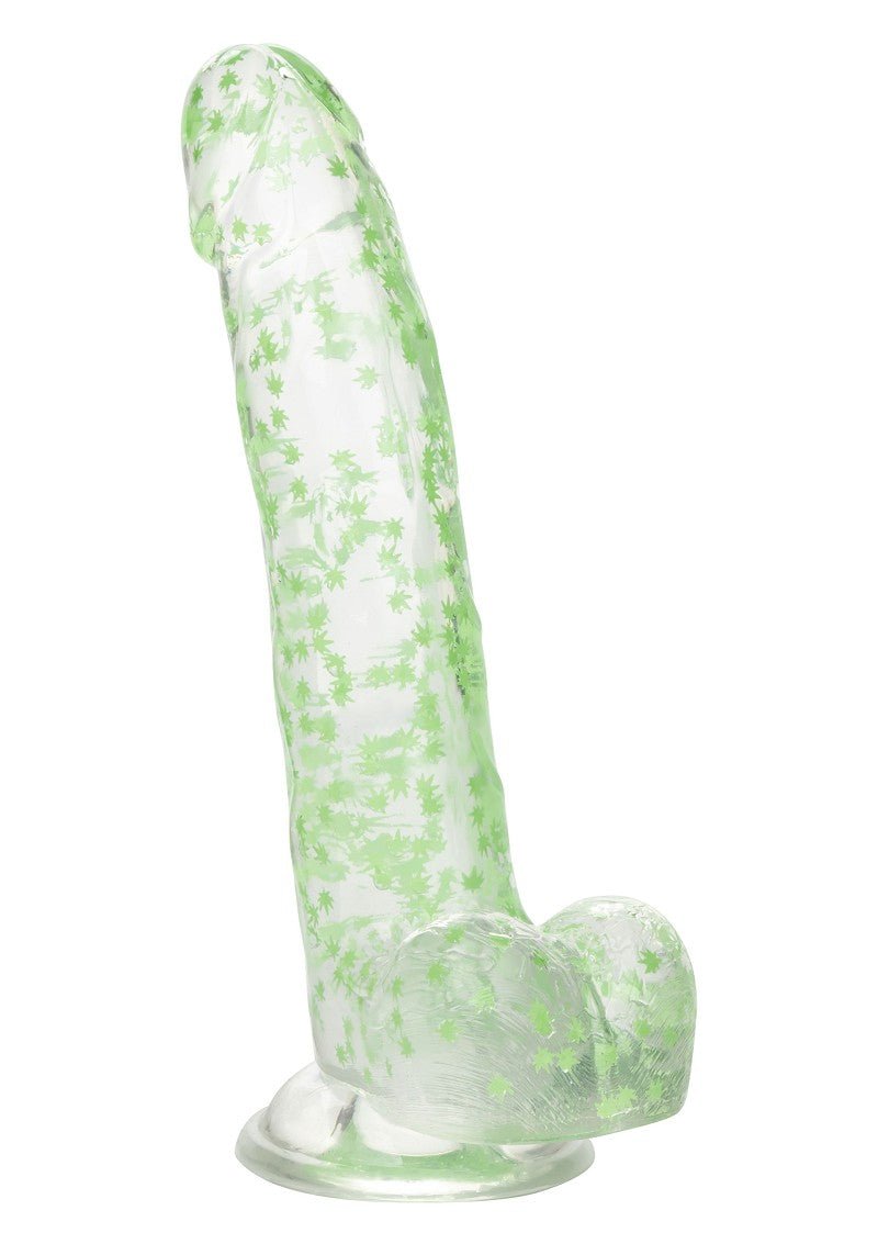 CalExotics Naughty Bits I Leaf Dick Glow - In - The - Dark Wietblad Dildo - Erolanya