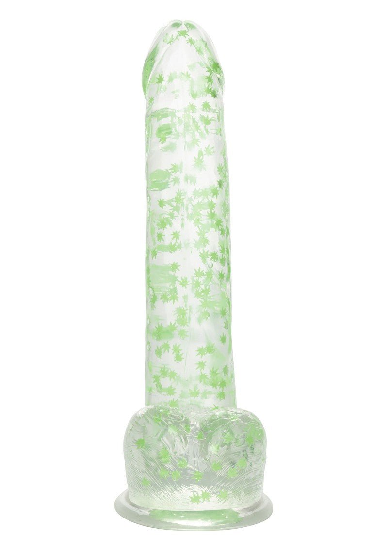 CalExotics Naughty Bits I Leaf Dick Glow-In-The-Dark Wietblad Dildo - Erolanya