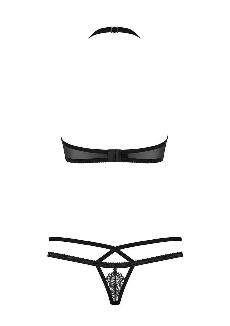 Obsessive 838 Bra & Thong L/XL Zwart - Erolanya